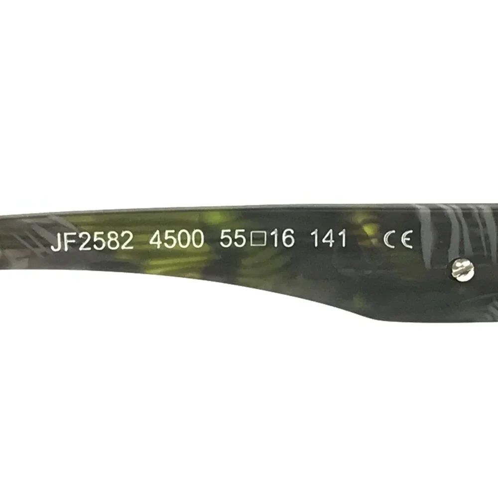 J.F. Rey Eyeglasses Frames JF2582 4500 Gray Green Rectangle Half Rim 55-16-141